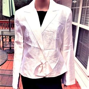 SHARAGANO Shiny Cream Formal Blazer - NWOT
